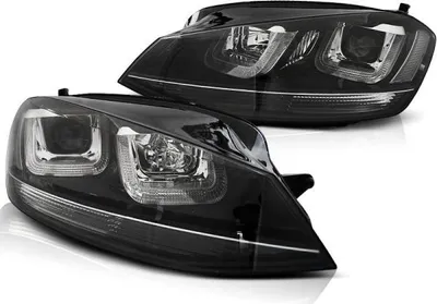 Produktbild von Scheinwerfer U-Tube LED Tagfahrlicht passend für VW Golf 7 Bj. 12-16 Schwarz Edition