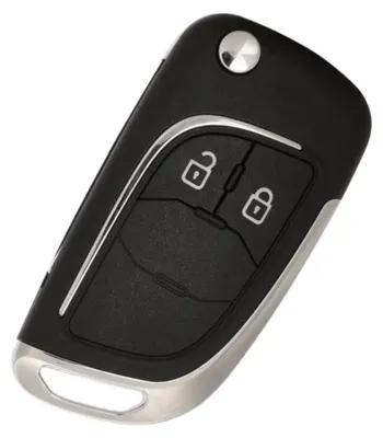 Produktbild von Techstar-Autoschlüsselgehäuse im Taschenmesser-Design für Opel, Vauxhall, Chevrolet – 2 Tasten, verchromte Elemente
