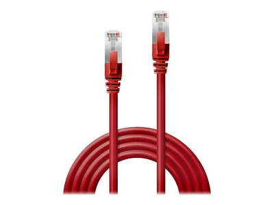 Immagine prodotto di Lindy 45621 S/FTP Cat6 Kabel, rot, 0.50m  LSOH, inkl. Testprotokoll