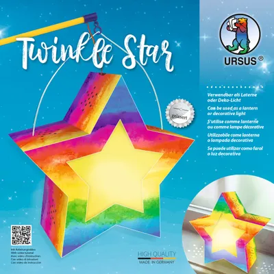 Produktbild von Laternen-Bastelset Twinkle Star 300g/qm 19,3x18,3x8cm Aquarell