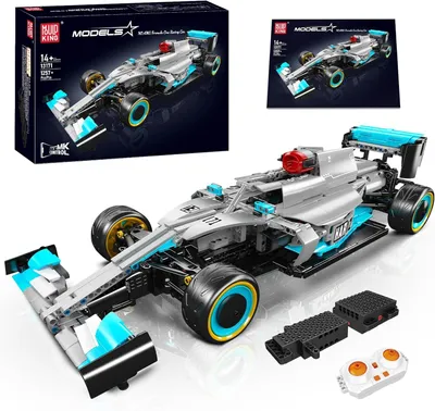 Produktbild von Mould King 13171 Mercedes F1 Formel-1-Rennwagen (elektrische APP-Version) Bausteine 1257/PCS