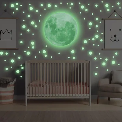 leuchtender Mond-Wandaufkleber, Modell 036-056 – Decords, Produktansicht 1