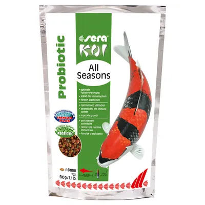 Produktbild von sera Koi All Seasons Probiotic, Teichfische, Trockenfischfutter, Tablet, Vitamin A, Vitamin B1, Vitamin B2, Vitamin C, Vitamin D3, Vitamin E, Medium, 8 °C