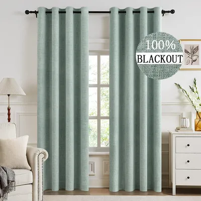 Obrázok produktu pre Zatemňujúce tepelnoizolačné závesy s krúžkami - 2 kusy 140 x 215 cm