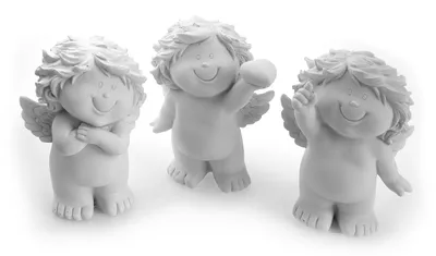 Image de Lot de 3 figurines décoratives d'anges, 12 cm
