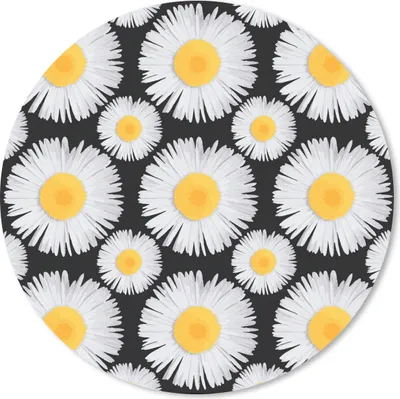 Produktbild von MuchoWow® Mauspad Mousepad Muster - Gänseblümchen - Blumen - Mädchen - Kinder - Kinder 20x20 cm - Mousepads - Maus Mat - Pad - Mausunterlage - Schreibtischmatte