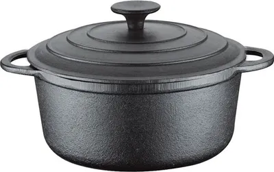 Produktbild von Kinghoff Gusseisen Topf 22cm 2,4L Schwarz KH-2253