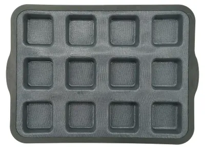 Image de Moule à gâteaux 12 carrés en silicone fibre de verre Zenker