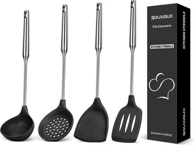 Produktbild von Famanu Küchenutensilien Set 4-teilig - Silikon, BPA-frei, hitzebeständig