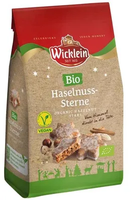 Produktbild von Wicklein Haselnusssterne vegan 125g