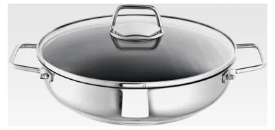 Produktbild von beschichtete Schmorpfanne Wega aus Edelstahl, Durchmesser 26 cm, Silber