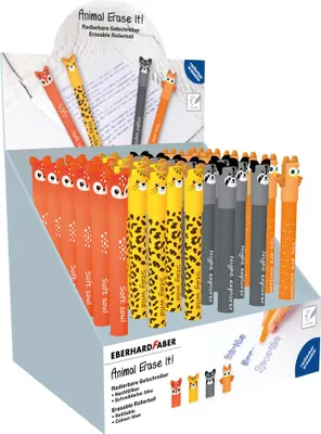 Produktbild von E.FABER Gelschreiber Animal Erase It! 36er Display