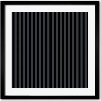 Produktbild von Bild - 50 cm x 50 cm - MDF - Rahmen, Wandkunst - Schwarze und graue Streifen