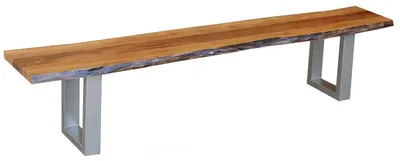 Immagine prodotto di MASSIVMOEBEL24 | FREEFORM 2 Panca in legno di acacia - laccato / noce 160x38x45