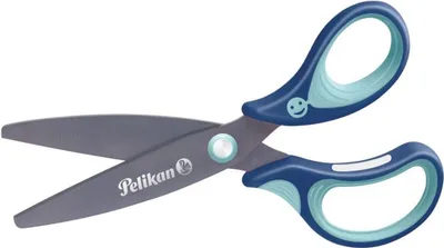 Produktbild von Universalschere griffix blau Rechtshand Blisterkarte Packung mit 5 Stück