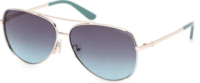 Produktbild von Guess Gu00193 Damen-sonnenbrille Golden  Mann Golden One Size
