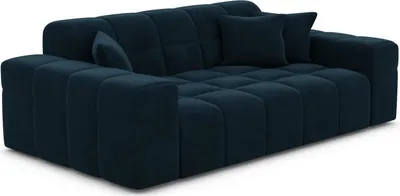 Produktbild von Samtstoff 2-Sitzer Couch Nivara Mitternachtsblau