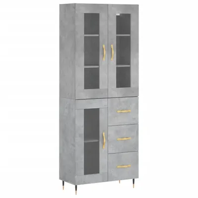 Produktbild von Highboard Betongrau 69,5x34x180 cm Holzwerkstoff