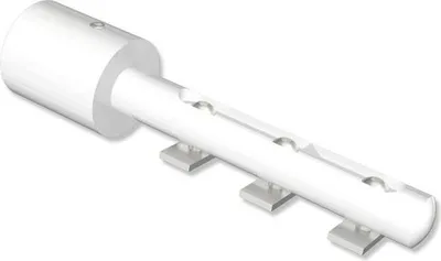 Produktbild von Interdeco Wandträger mit Abstand 5,5-11,5 cm / Langloch-Träger für Gardinenschienen Weiß, Typ Basic