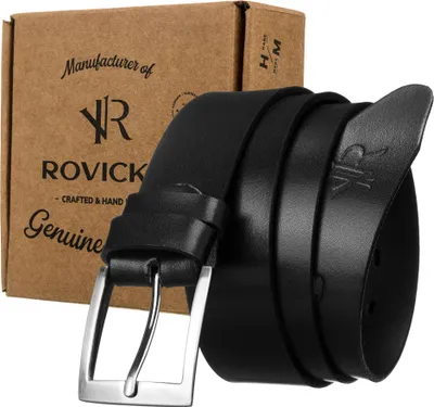 Produktbild von Rovicky | Breiter Herrenhosengürtel mit Metallschnalle - 95 cm