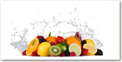Produktbild von Tulup Glas-Bild -140x70- Wandkunst Dekorative Wand für Küche & Wohnzimmer - Essen & Getränke - Obst Wasser - Mehrfarbig