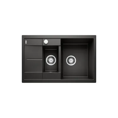 Produktbild von BLANCO METRA 6 S Compact Spüle, Becken 525925 schwarz   Einbauart - Einbau von oben ab 60 cm mit Ablauffernbedienung - inkl.