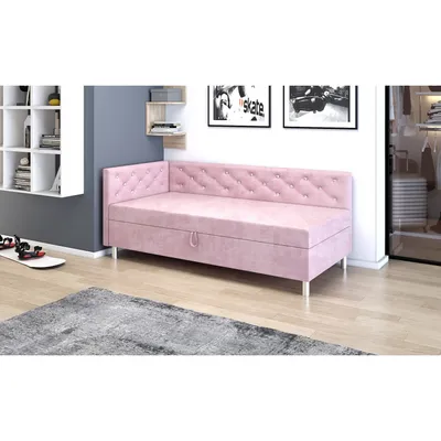 Obrázek produktu pro Jednolůžková postel 90x195 PIXI PLUS 2 - růžová