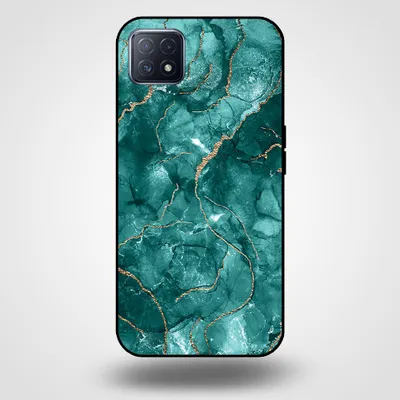 Zdjęcie produktu dla Smartphonica Etui na telefon do OPPO A53 5G / A72 5G / A73 5G z marmurowym nadrukiem - Etui na tył z TPU z marmurowym wzorem - Gold Green