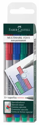 Immagine prodotto di Faber-Castell 152404 Marcatore CD MULTIMARK - non permanente, S, astuccio 4 colori
