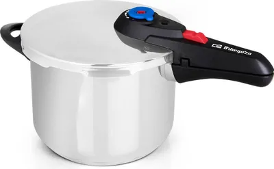 Zdjęcie produktu dla Orbegozo HP-8006, 8 l, Stal nierdzewna, Okrągły, Ceramika, Gaz, Halogen, Indukcja, Płyta jednolita, Stal nierdzewna, Stal nierdzewna