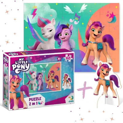 Produktbild von My Little Pony Puzzle Mit Einer Ponyfigur, 60-Teiliges Puzzle Für Kinder
