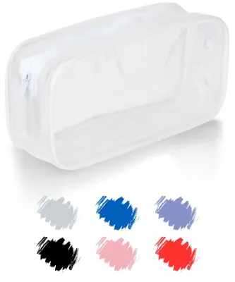 Produktbild von Große, transparente Aufbewahrungstasche, Federmäppchen für Schüler, Studenten, Kindergärtnerinnen, transparente Kosmetiktasche
