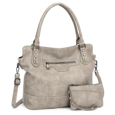 Produktbild von Handtasche Damen Schultertasche - Set Shopper Umhängetasche Henkeltasche Mit abnehmbarem Schultergurt für Einkauf Reise Büro Schule