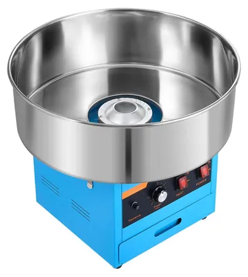 Produktbild von Zuckerwattemaschine - Zuckerwattebereiter - 1000 W - Blau - Für Familienfeste - Mit Zuckerschaufel - Aufbewahrungsschublade - Überhitzungs- und Überlastungsschutz