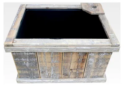 Produktbild von Miniteich - Blumenkästen Teichbecken aus Holz mit Aufsatz für Wasserspeier