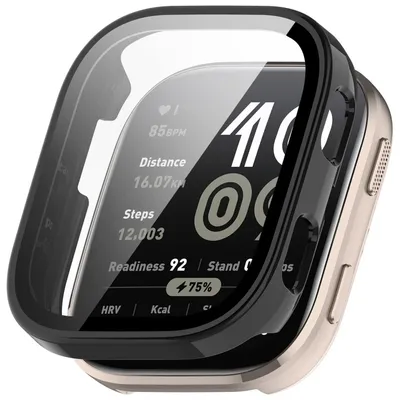 Obrázek produktu pro Pro Amazfit Bip 6 Plastové pouzdro PC Smart Case + Tvrzené sklo 9H Black