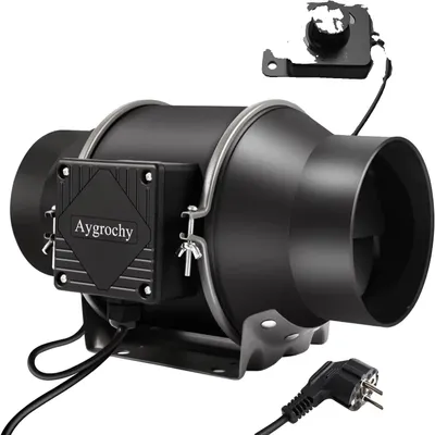 Image de Ventilateur axial, diamètre 150 mm, avec réglage de vitesse variable, couleur noire, 240V