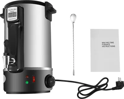 Produktbild von Elektrischer Wachsschmelzer - 8 l Wachs-Heizer - Einstellbare Temperatur - 201 Edelstahl - Für Soja-, Paraffin- & Bienenwachs - Kerzenherstellung DIY & Gewerbe