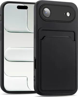 Obrázok produktu pre Puzdro na mobilný telefón iPhone Air Puzdro Silikónové puzdro Ochranné puzdro s priehradkou na karty Slim Cover, čierne