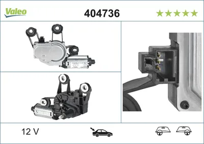Zdjęcie produktu dla Silnik Wycieraczek Ford Fiesta V, Fusion 11.01-12.12 Tył