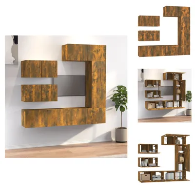 Produktbild von vidaXL 6-tlg. TV-Schrank-Set Räuchereiche Holzwerkstoff -  TV-Möbel