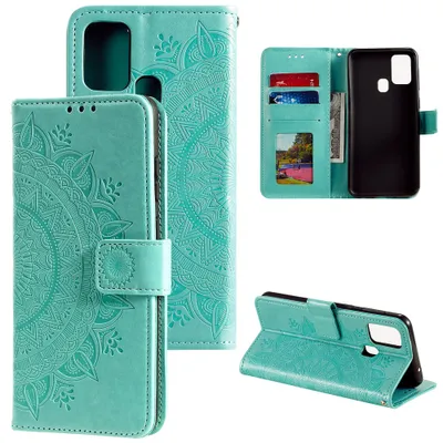 Produktbild von Xiaomi Redmi 9C Handy Hülle Flip Case Cover Schutzhülle Tasche Etui Mandala Grün