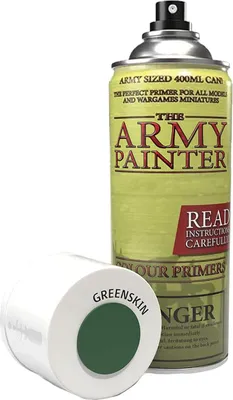Produktbild von The Army Painter grüne Grundierungsspray für Miniaturen und Modellbau