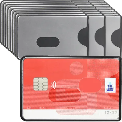 Produktbild von RFID/NFC-Blocker, Hartplastikhülle für Kreditkarten und Ausweiskarten, transparent