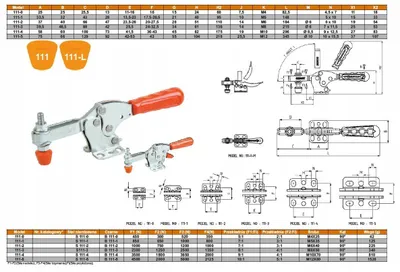 Produktbild von Kukamet 111-0-M Horizontalklemmzwinge Schnellspann Hebel