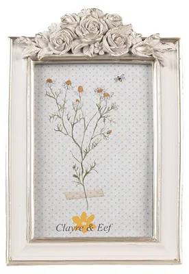 Produktbild von Clayre & Eef Bilderrahmen 10x15 cm Weiß Polyresin