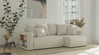 Obrázek produktu pro Rozkládací sedací souprava KIANA - světle béžová