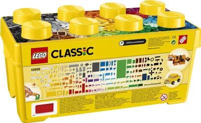 Produktbild von LEGO Classic Mittelgroße Bausteine-Box, Konstruktionsspielzeug für Mädchen und Jungen zum Bauen von Autos, Tieren und mehr, mit Aufbewahrungsbox, Geschenk-Set für Kinder ab 4 Jahren 10696