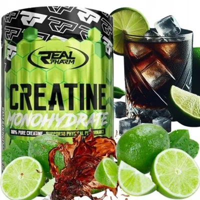 Obrázok produktu pre CREATINE monohydrát prášok REAL PHARM CREATINE 300G COLA LIMETE