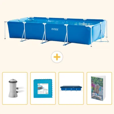 Immagine prodotto di Piscina fuori terra rettangolare - 450x220x84 cm - 5 pezzi - Modello SCB124